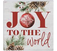 Simply Said, INC Joy to the World Christmas Gift-A-Block 5.25 inch Wood Sign, Made in USA, GAB1267