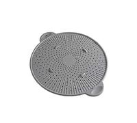 Simply Served 1498A12-AMZ Trivet 3-in-1 Splatter Screen, Silicone, Gray