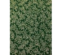 Simply Sew Crafty™ 100% Cotton Makower Fabric - Christmas Designs - Sold per metre/Half metre (Ferns Hollies Gold Foil on Green, 1 Metre)