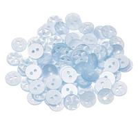 Simply Sew Crafty™ - 100 x Star Baby Buttons - 11mm, 14mm or 17mm - Pink Blue Lemon Mint White Lilac Cream (Pale Blue, 14mm)