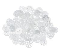 Simply Sew Crafty™ - 100 x Star Baby Buttons - 11mm, 14mm or 17mm - Pink Blue Lemon Mint White Lilac Cream (White, 17mm)