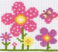 Simply Sew Crafty Anchor 1st Kit First Cross Stitch, Long Stitch, Tapestry - Children First Sewing Learner Fabric Kit (Sarah - Cross Stitch)