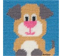 Anchor 1st Kit First Cross Stitch, Long Stitch, Tapestry - Children First Sewing Learner Fabric Kit - Simply Sew Crafty™ (Amber - Tapestry)