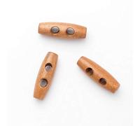 Simply Sew Crafty™ Wooden 2 Hole Toggles for Duffle Coats (UK) (25mm-Dark Wood)