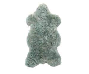 Simply Sheepskin British Rug - Mint Green Genuine Sheepskin - Ultra Soft Wool Bedside Rug, Machine Washable - Perfect for Any Room, (90-100 x 60cm)