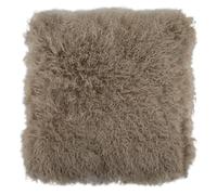 Simply Sheepskin Curly Cushion - Genuine New Zealand Sheepskin Wool Pillow - Cushion Insert Included - Durable Sofa Cushion for Sofa, Chair & Couch - 45x45cm, Light Brown