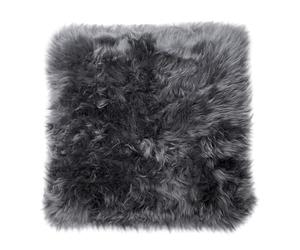 Simply Sheepskin Cushion - Genuine New Zealand Sheepskin Wool Pillow - Cushion Insert Included - Durable Sofa Cushion for Sofa, Chair & Couch - 45x45 cm, Grey