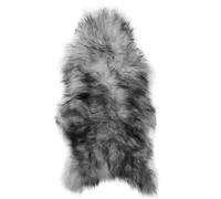 Simply Sheepskin Icelandic Rug - Black & White Genuine Iceland Sheepskin - Ultra Soft Wool Bedside Rug, Machine Washable - Perfect for Any Room, (90-100 x 60cm)