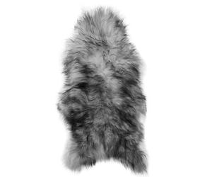 Simply Sheepskin Icelandic Rug - Black & White Genuine Iceland Sheepskin - Ultra Soft Wool Bedside Rug, Machine Washable - Perfect for Any Room, (90-100 x 60cm)