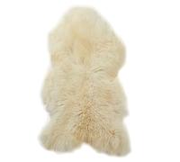 Simply Sheepskin Icelandic Rug - Ivory White Genuine Iceland Sheepskin - Ultra Soft Wool Bedside Rug, Machine Washable - Perfect for Any Room, (90-100 x 60cm)