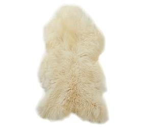Simply Sheepskin Icelandic Rug - Ivory White Genuine Iceland Sheepskin - Ultra Soft Wool Bedside Rug, Machine Washable - Perfect for Any Room, (90-100 x 60cm)