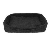 Simply Sheepskin Merino Wool Pet Bed - 100% Natural & Naturally Dyed - Breathable Temperature Regulating Dog & Cat Bed - Soft, Comfortable & Sustainable Pet Sleeping Bed - Black - 60 x 90 x 15 cm