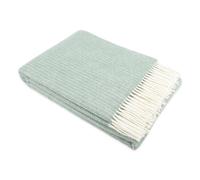 Simply Sheepskin Wool Blanket - Cable Pattern Green Wool Blanket - Jacquard woven - New Zealand Wool Throw 140x200 cm