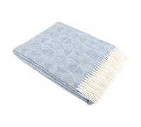 Simply Sheepskin Wool Blanket - Diamond Pattern Blue Wool Blanket - Jacquard woven - New Zealand Wool Throw 140x200 cm