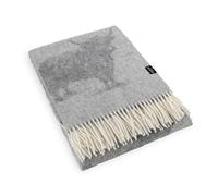 Simply Sheepskin Wool Blanket - Highland Cow Grey Wool Blanket - Jacquard woven - New Zealand Wool Throw 140x200 cm