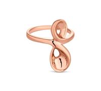 Simply Silver Women's 14ct Rose Gold Plated Sterling Silver 925 Infinity Ring | Size: Small Simply Silver Rose Gold S