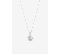 Simply Silver 925 Sterling Silver Clara Halo Pendant - Gift Pouch Silver