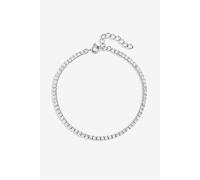 Simply Silver 925 Sterling Silver Cubic Zirconia Fine Tennis Bracelet - Gift Pouch Silver