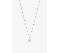 Simply Silver Women's 925 Sterling Silver Cubic Zirconia Solitaire Pendant - Gift Pouch Necklace