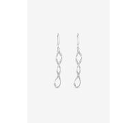 Simply Silver Women's 925 Sterling Silver Cubic Zirconia Wrapped In Love Earrings