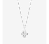 Simply Silver Sterling Silver 925 Cubic Zirconia Clover Pendant - Gift Pouch Silver
