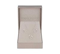 Simply Silver Sterling Silver 925 Heart Jewellery Set