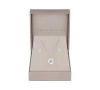 Simply Silver Sterling Silver 925 Cubic Zirconia Knot Set - Gift Boxed Silver