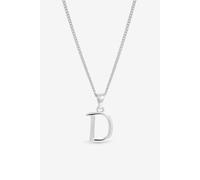 Simply Silver Sterling Silver 925 Initial Pendant - D Silver One Size
