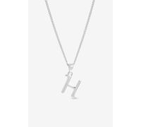 Simply Silver Sterling Silver 925 Initial Pendant - H Silver One Size