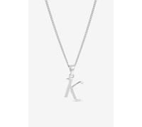Simply Silver Sterling Silver 925 Initial Pendant - K Silver One Size