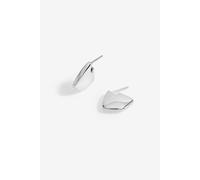 Simply Silver Women's Sterling Silver 925 Polished Angular Hoop Earrings Simply Silver Silver One Size