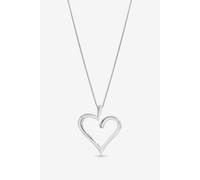 Sterling Silver 925 Polished Open Heart Pendant Simply Silver Silver One Size