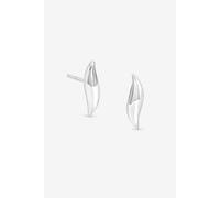 Simply Silver Sterling Silver 925 Polished Wave Stud Earrings Silver One Size
