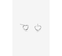 Simply Silver Sterling Silver Open Heart Stud Earrings Silver