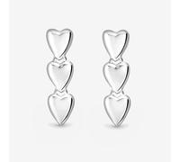 Simply Silver Women's Sterling Silver 925 Polished Triple Heart Drop Earrings Simply Silver Silver One Size