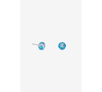 Simply Silver Women's 925 Sterling Silver 4mm Light Sapphire Studs