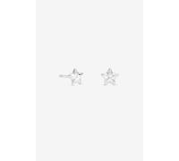Simply Silver Women's 925 Sterling Silver Mini Polished Star Stud Earrings