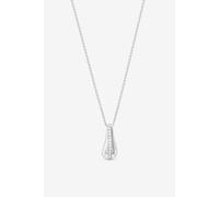 Simply Silver Women's 925 Sterling Silver Pave Nugget Pendant - Gift Pouch Necklace