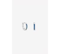 Simply Silver Women's 925 Sterling Silver Sapphire Mini 10mm Hoops