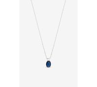 Simply Silver Women's 925 Sterling Silver Sapphire Pendant - Gift Pouch Necklace