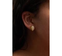 Simply Silver Women's Gold Plated Sterling Silver 925 Heart Stud Earrings