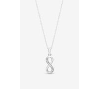 Simply Silver Women's Sterling Silver 925 Cubic Zirconia Infinity Pendant Simply Silver Silver One Size