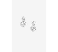 Simply Silver Women's Sterling Silver 925 Cubic Zirconia Round Drop Stud Earrings Simply Silver Silver One Size