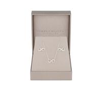 Simply Silver Women's Sterling Silver 925 Infinity Set - Gift Boxed Simply Silver Silver One Size