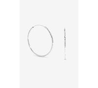 Simply Silver Sterling Silver 925 Polished Diamond Cut Sleeper Hoop Earrings Silver One Size