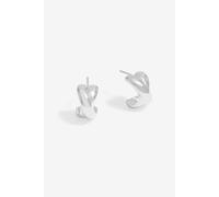 Simply Silver Women's Sterling Silver 925 Polished Kiss Hoop Earrings Simply Silver Silver One Size