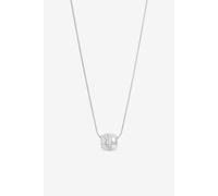 Simply Silver Women's Sterling Silver 925 Polished & Pave Charm Pendant Simply Silver Silver One Size