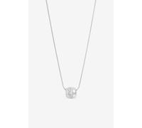 Simply Silver Women's Sterling Silver 925 Polished & Pave Charm Pendant Simply Silver Silver One Size