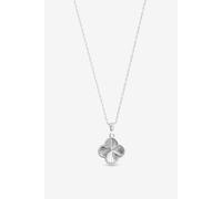Simply Silver Sterling Silver 925 Polished Ridged Clover Pendant Silver One Size