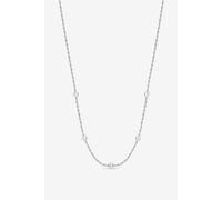 Simply Silver Women's Sterling Silver 925 Polished Station Allway Necklace Simply Silver Silver One Size